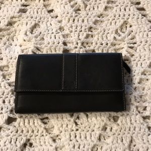 coach black envelope wallet